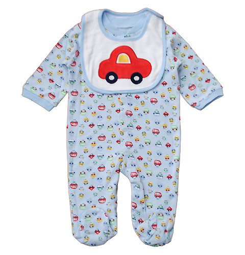 WB1018 Cute Baby Romper Car