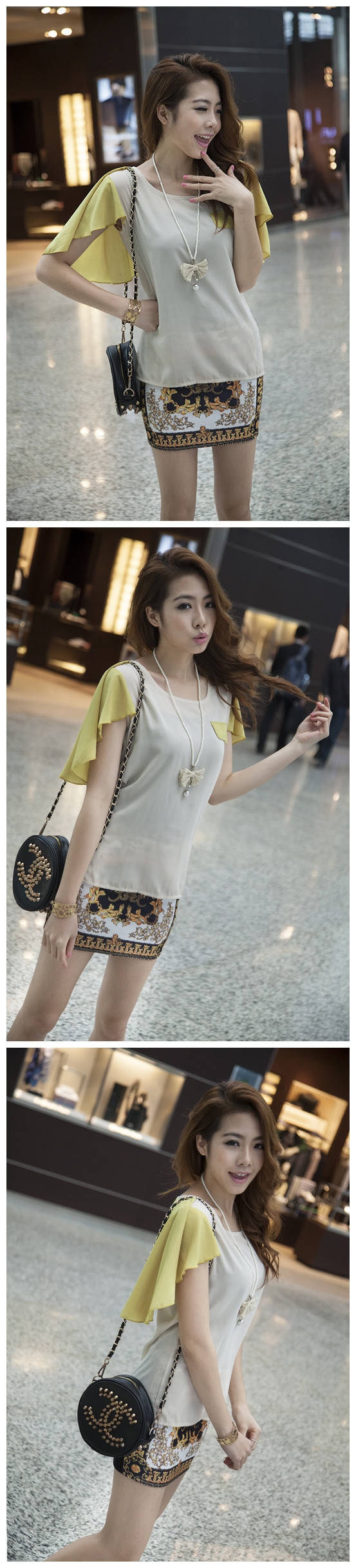 WT5515 Korea Fashion Top Yellow