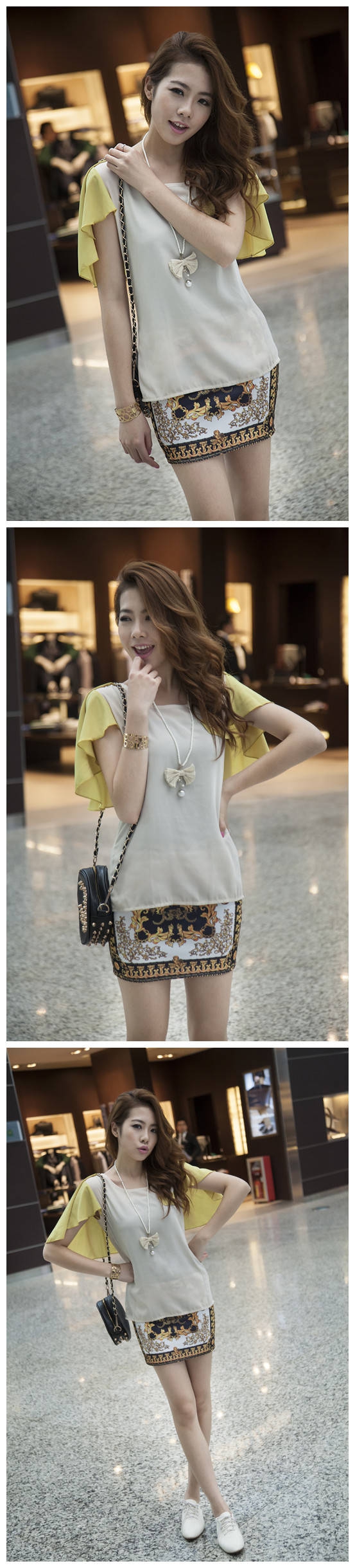 WT5515 Korea Fashion Top Yellow