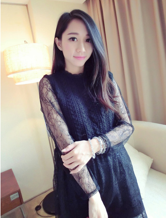 WD5551 Fashion Lace Dress Black