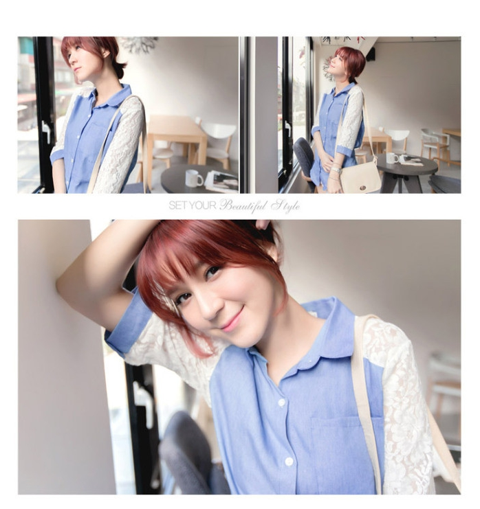 WT5606 Stylish Top Light Blue