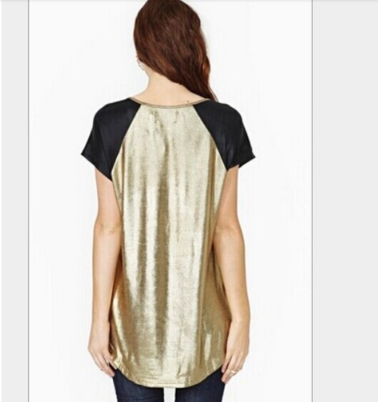 WT5631 Europe Fashion Top Gold