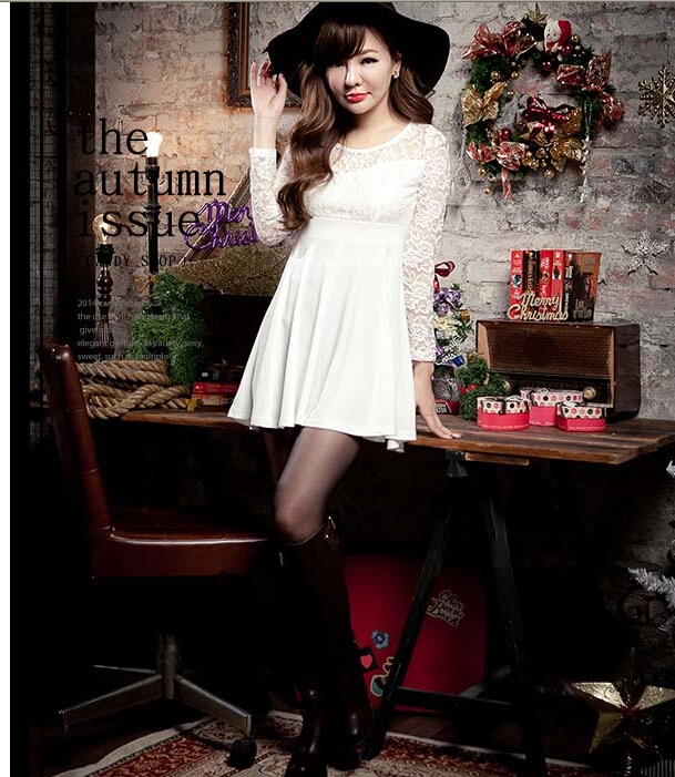 WD5684 Pretty Lace Dress White