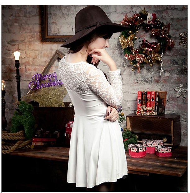 WD5684 Pretty Lace Dress White