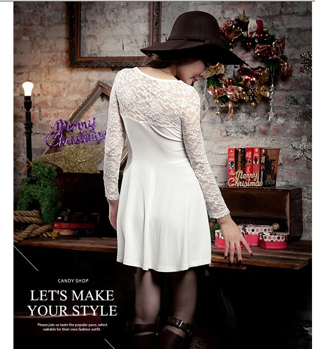 WD5684 Pretty Lace Dress White