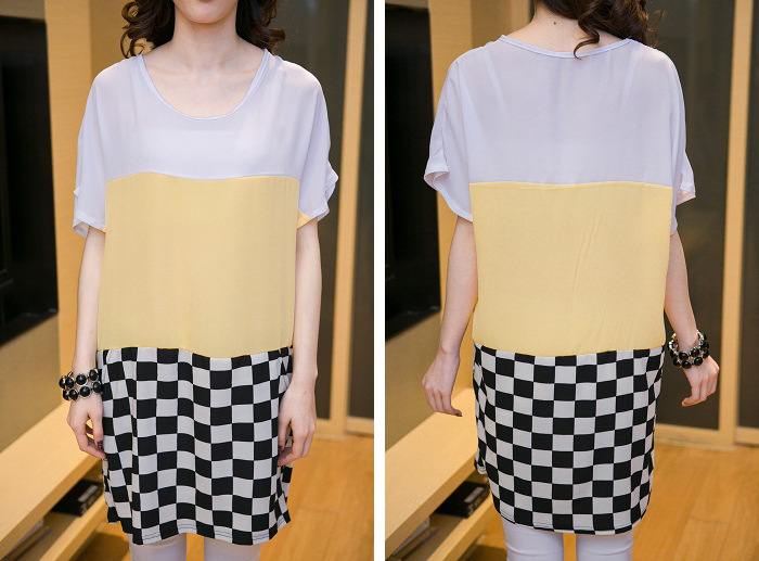 WD5694 Stylish Dress Yellow