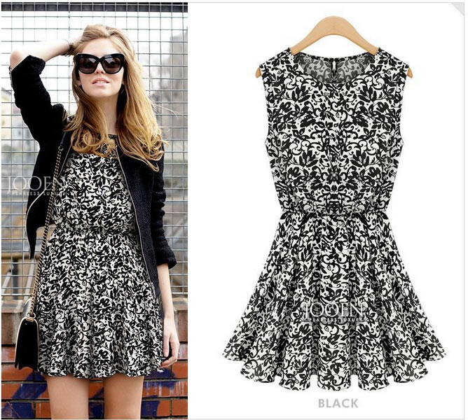 WD5744 Europe Fashion Dress Black