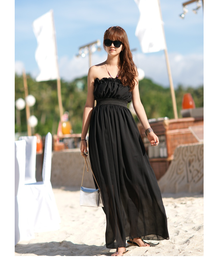 WD5764 Fashion Tube Dress Black