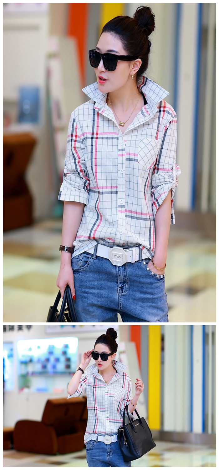 WT5830 Fashion Collar Top Red