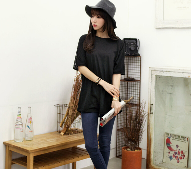 WT5832 Korea Fashion Top Black