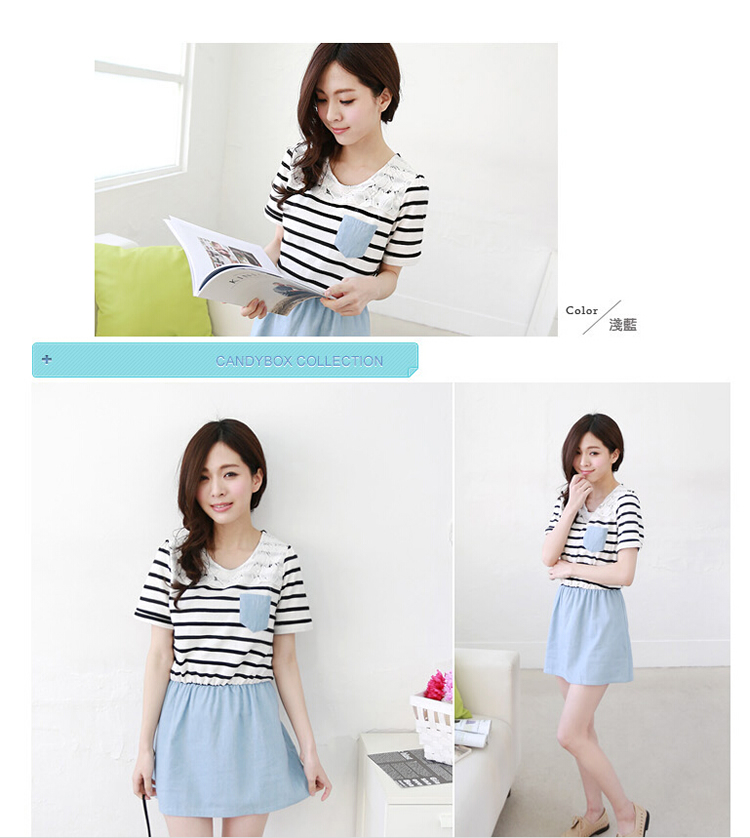 WD5863 Stylish Dress Light Blue