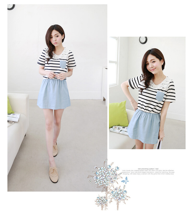 WD5863 Stylish Dress Light Blue