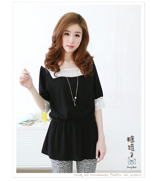 WT5865 Lovely Top Black