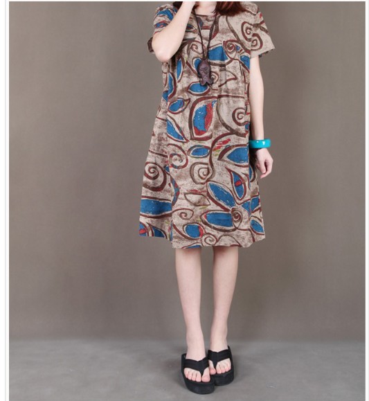 WD5873 Korea Fashion Dress Brown