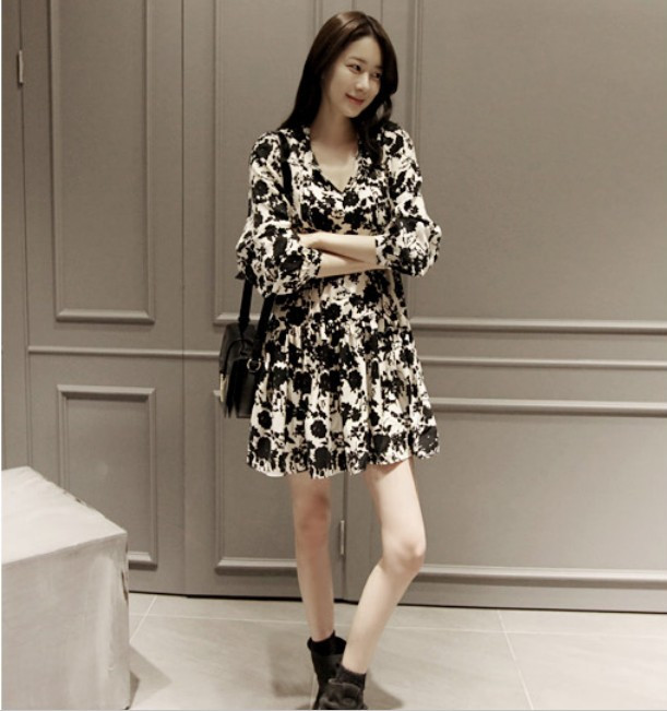 WD5875 Floral Dress As Picture