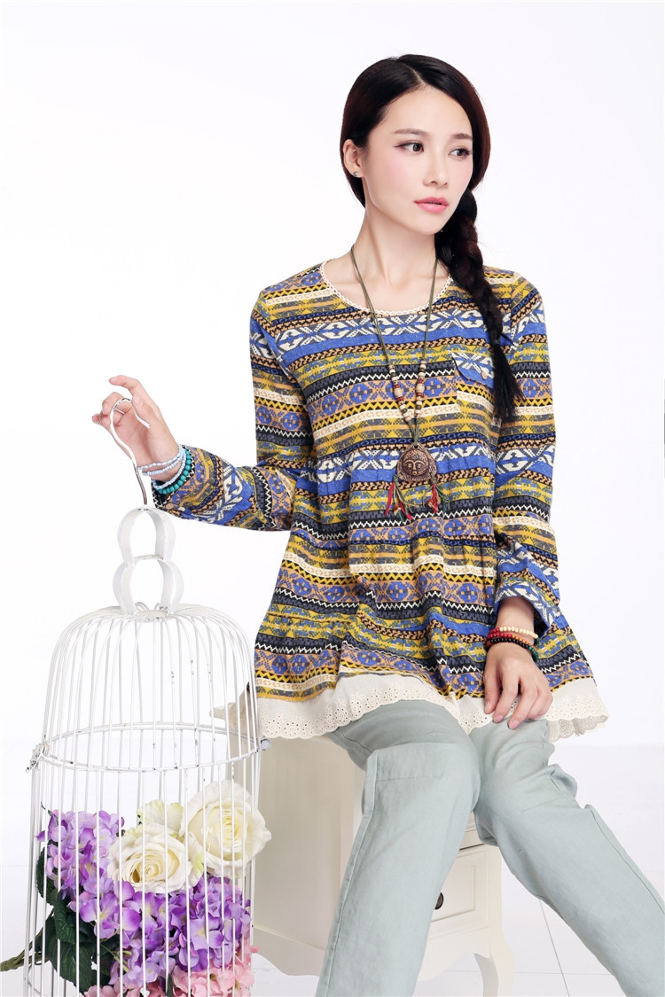 WT5877 Colourful Top Yellow