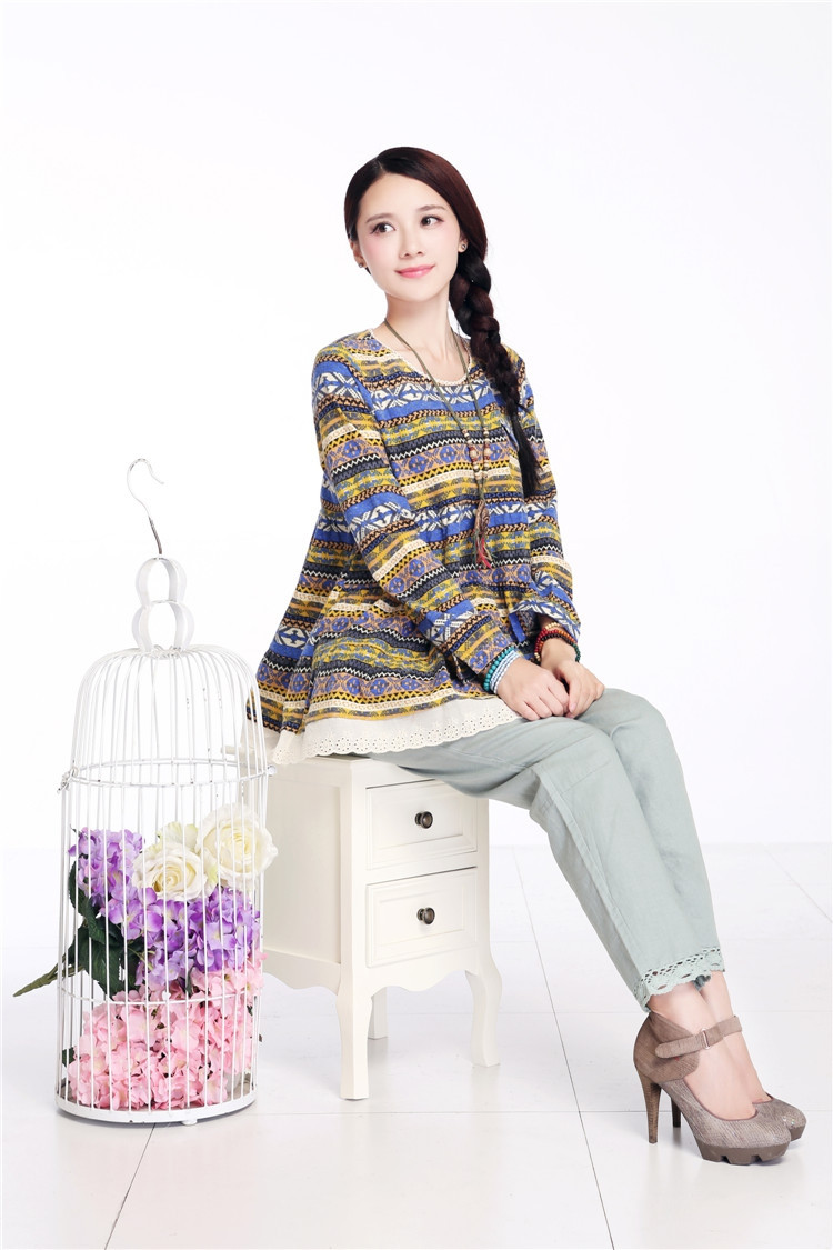 WT5877 Colourful Top Yellow