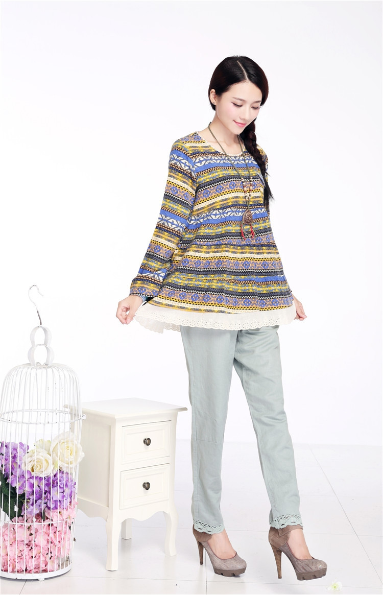 WT5877 Colourful Top Yellow