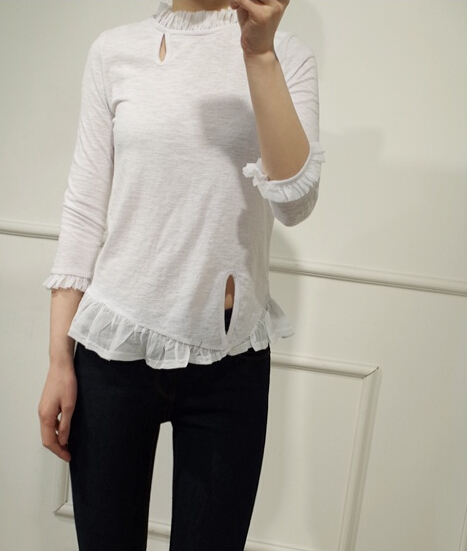 WT5892 Korea Fashion Top White