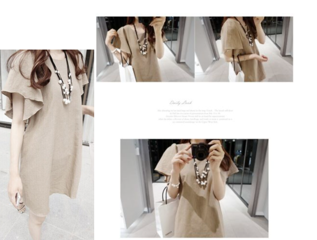 WD5903 Korea Fashion Dress Khaki