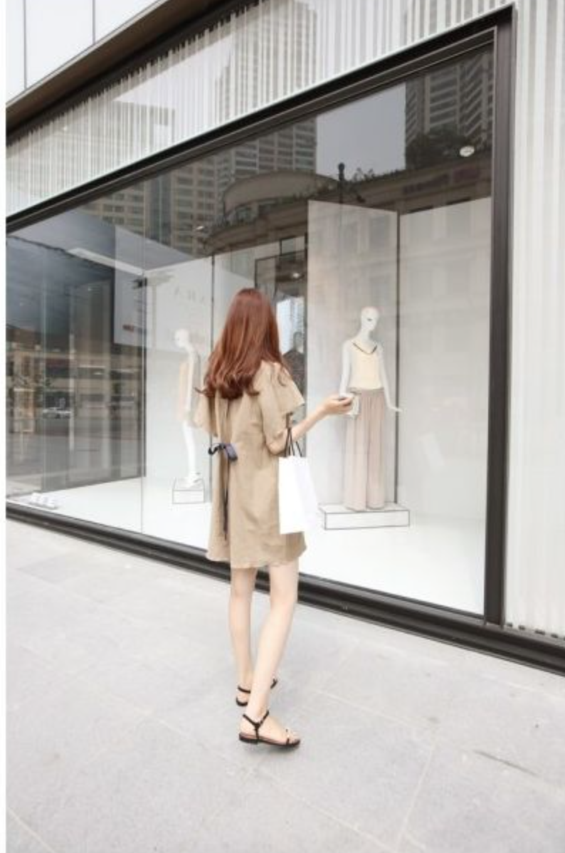 WD5903 Korea Fashion Dress Khaki