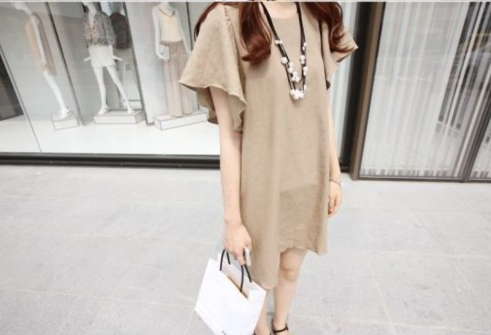 WD5903 Korea Fashion Dress Khaki