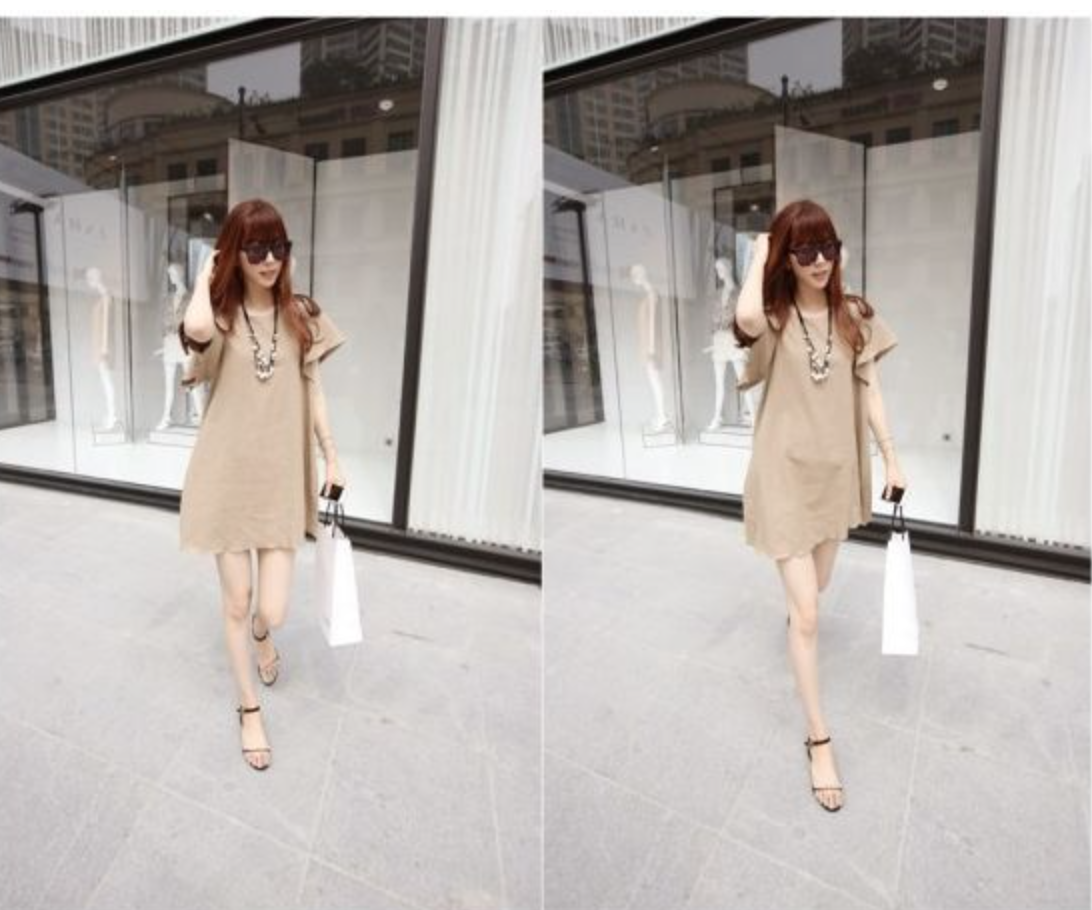 WD5903 Korea Fashion Dress Khaki