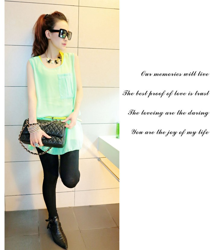 WT5932 Two Pieces Top Green