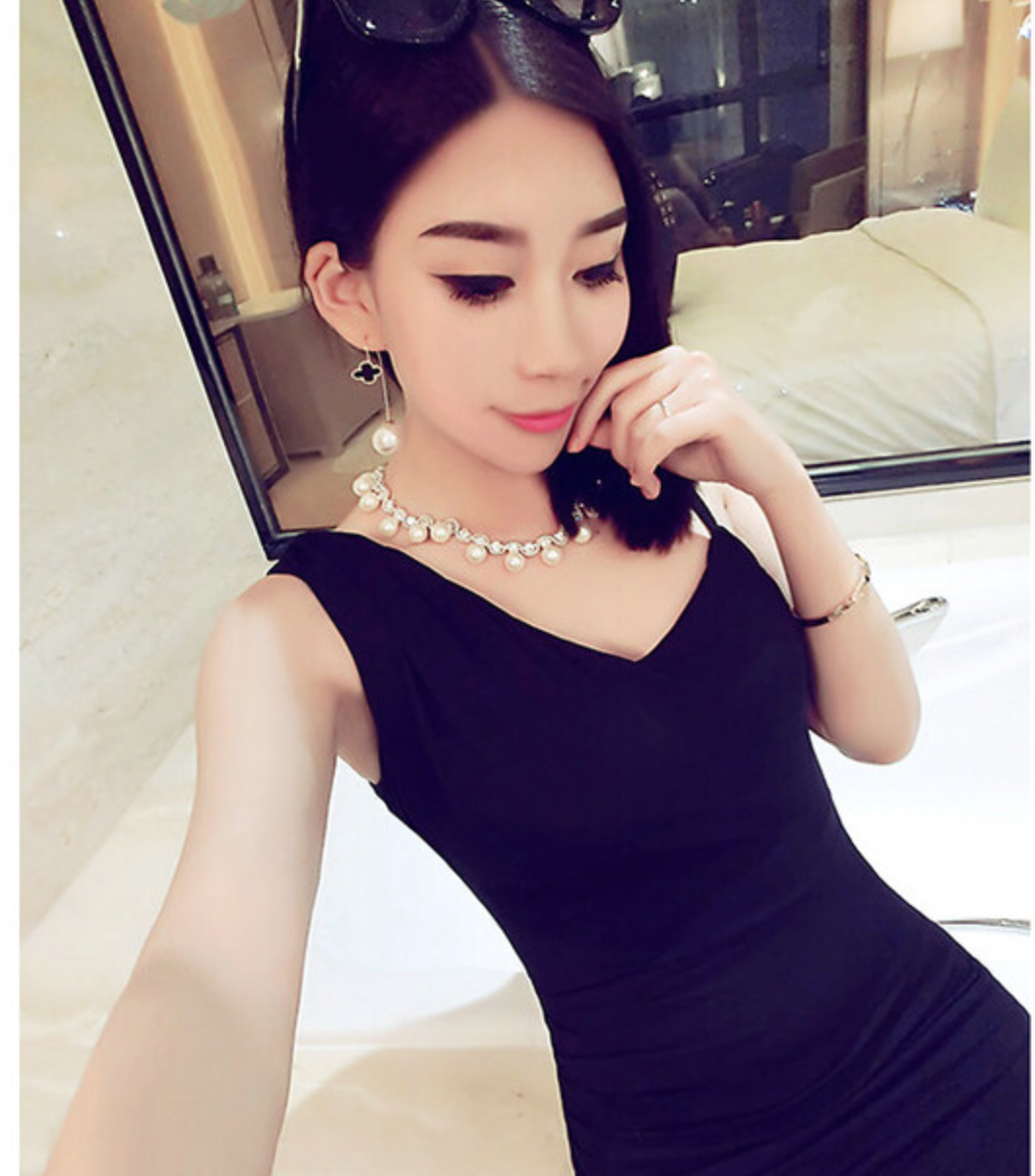 WD5936 Fashion Sexy Dress Black