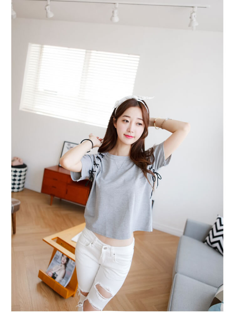 WT5941 Korea Fashion Top Grey