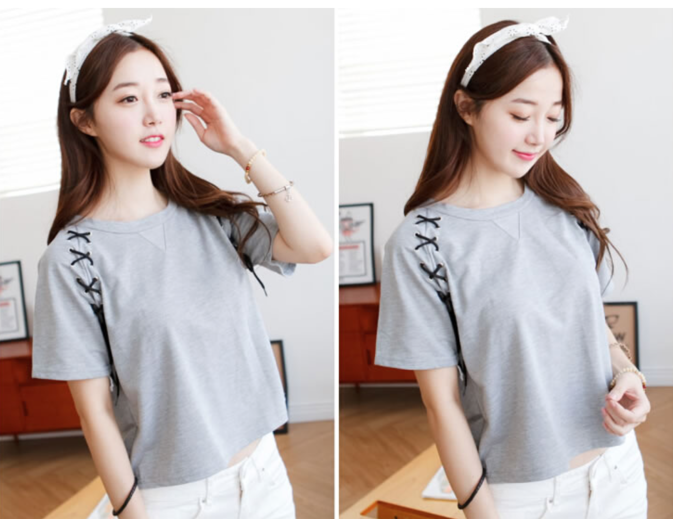 WT5941 Korea Fashion Top Grey