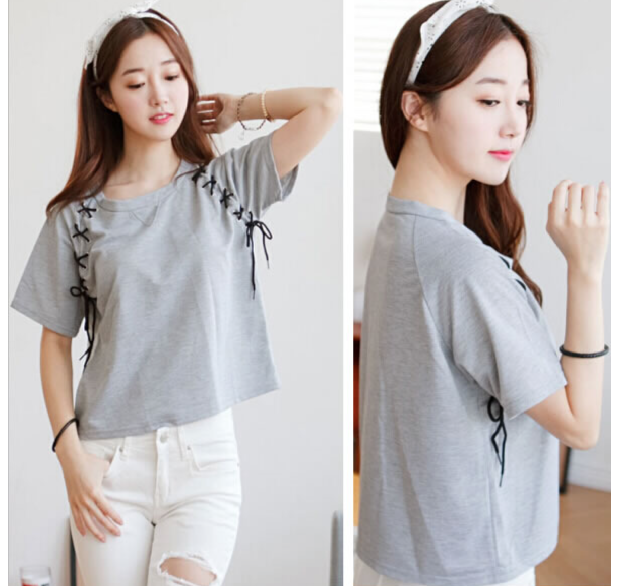 WT5941 Korea Fashion Top Grey