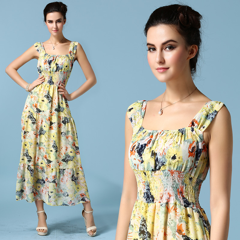 WD5995 Fashion Dress Yellow