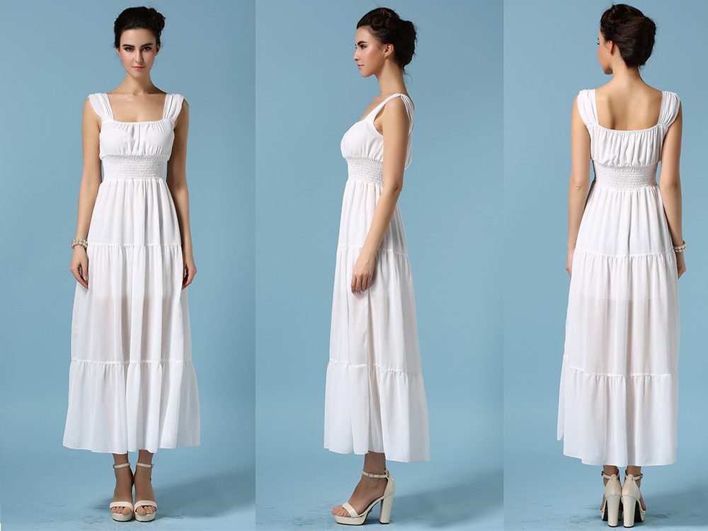 WD5996 Fashion Maxi Dress White