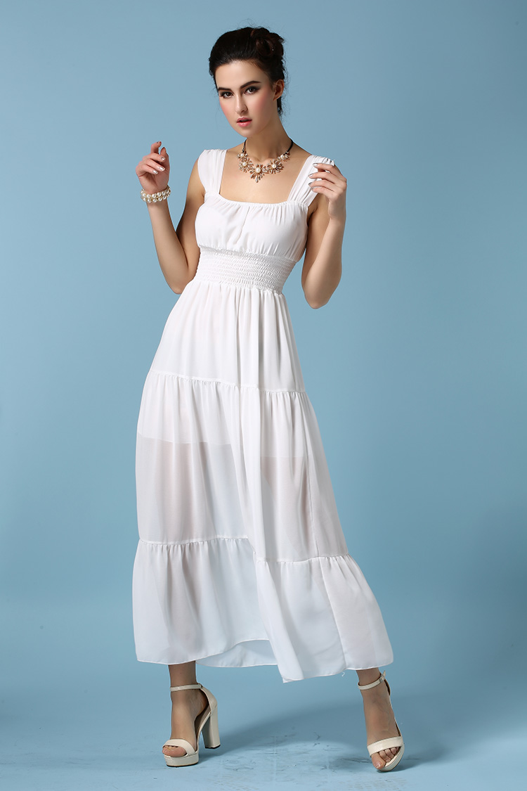 WD5996 Fashion Maxi Dress White