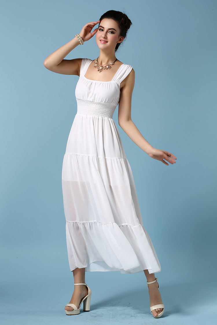 WD5996 Fashion Maxi Dress White