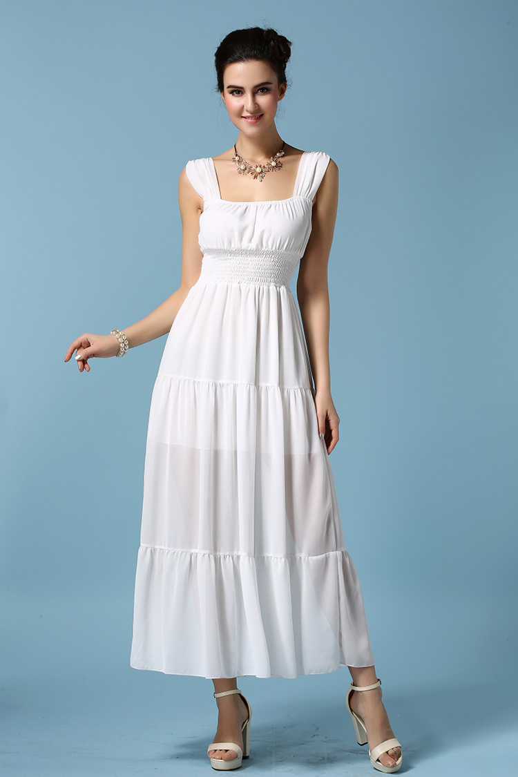 WD5996 Fashion Maxi Dress White