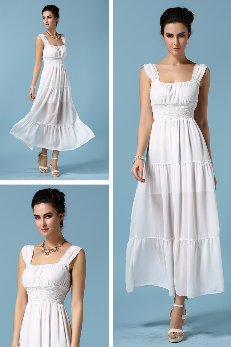 WD5996 Fashion Maxi Dress White