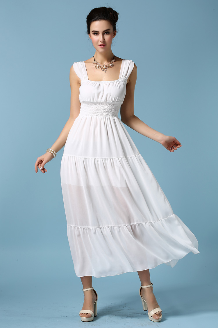 WD5996 Fashion Maxi Dress White