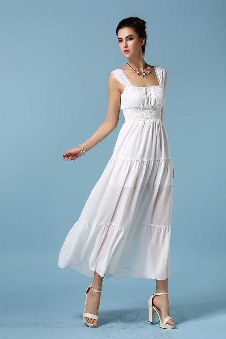 WD5996 Fashion Maxi Dress White