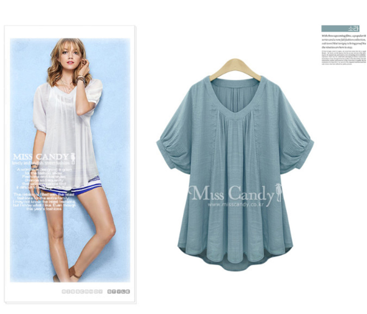 WT6038 Fashion Top Blue