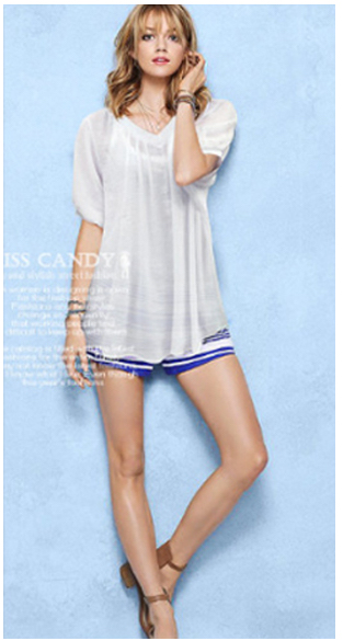 WT6038 Fashion Top White