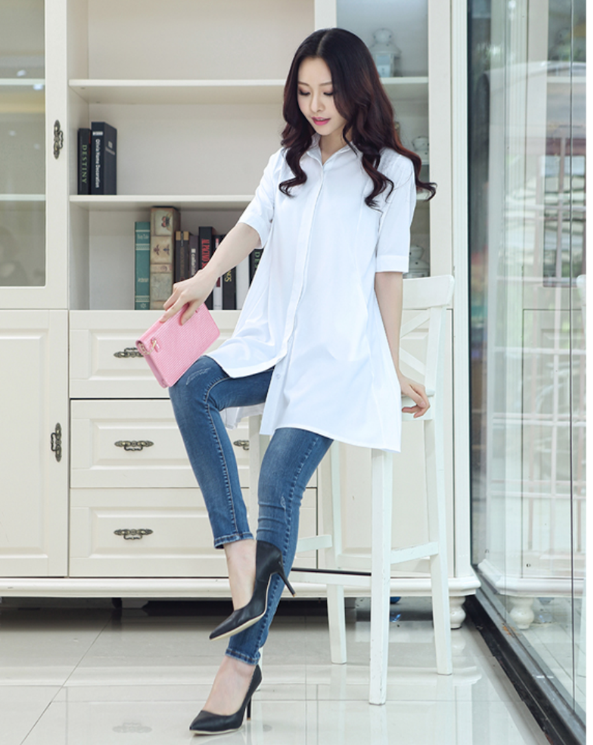 WT6056 Stylish Casual Top White