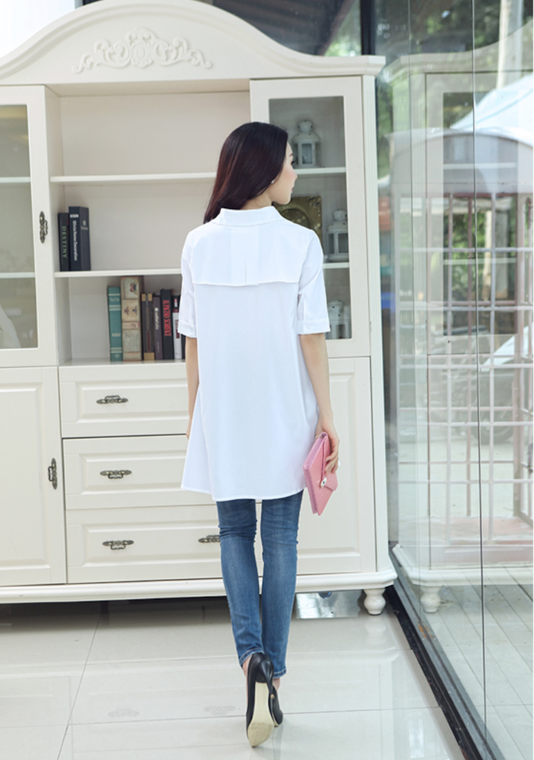 WT6056 Stylish Casual Top White