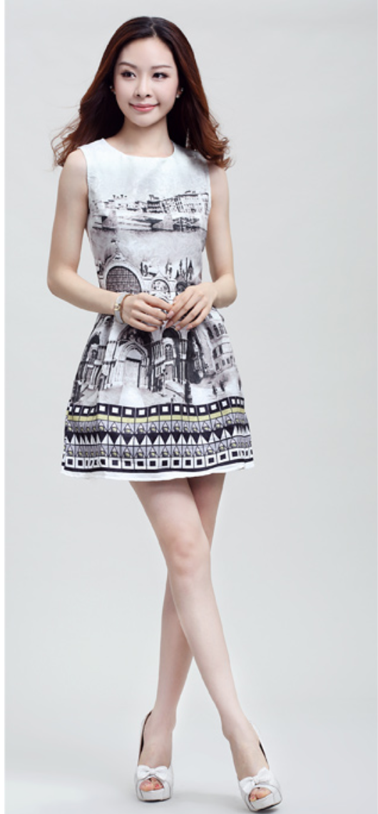 WD6068 Stylish Dress Grey