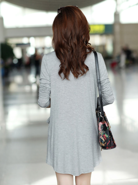 WJ3506 Korea Fashion Cardigan Grey