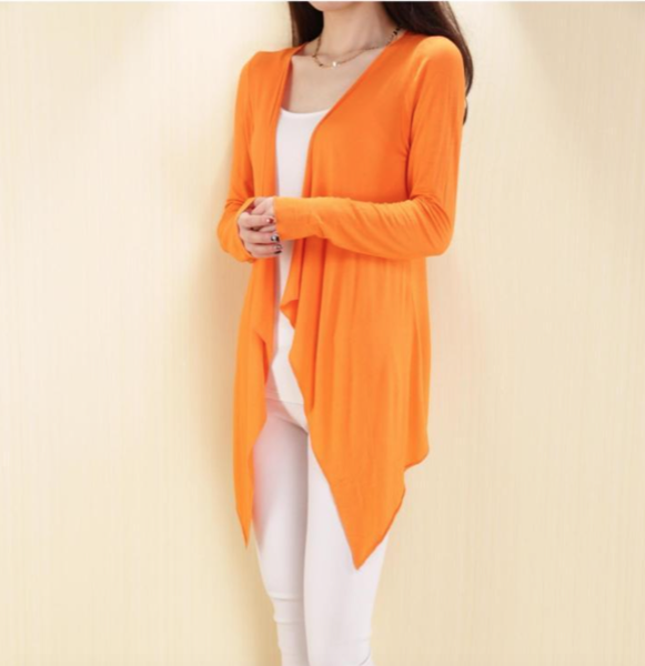 WJ3509 Colourful Cardigan Orange