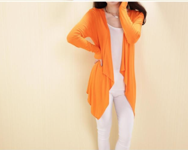 WJ3509 Colourful Cardigan Orange