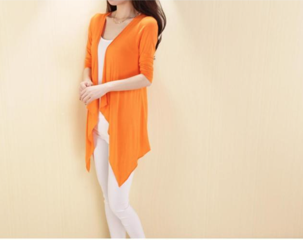 WJ3509 Colourful Cardigan Orange