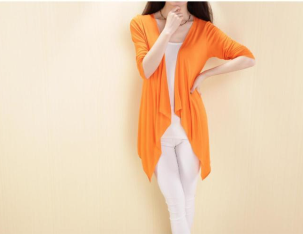 WJ3509 Colourful Cardigan Orange